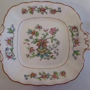 Antique Coalport &#39;Flower Pot&#39; Porcelain Serving Tray