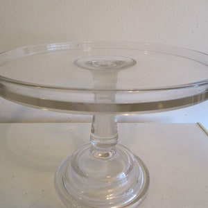 Antique Glass Cake Stand, Early 1900&#39;s