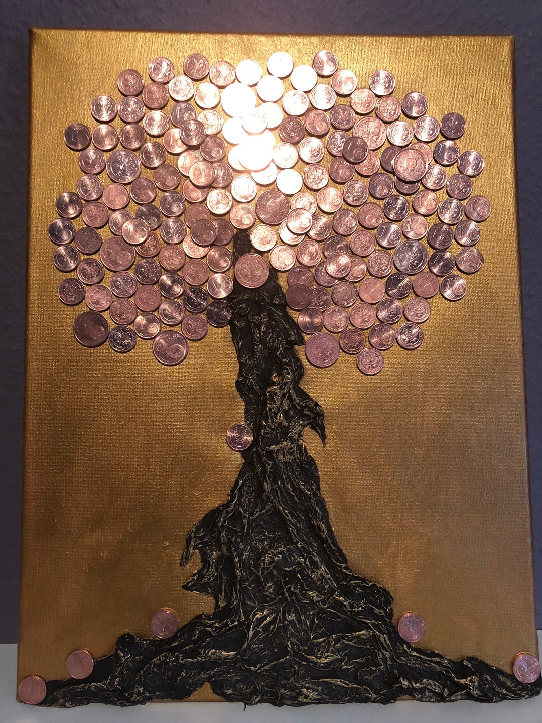 Money Tree 30 X 40 Cm - Etsy