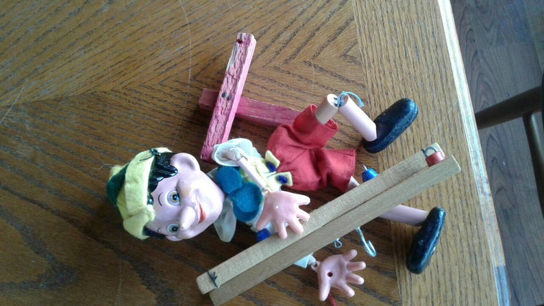 Antique Pinocchio Puppet Antique Pelham Puppets Antique Disney Toy Vintage Disney
