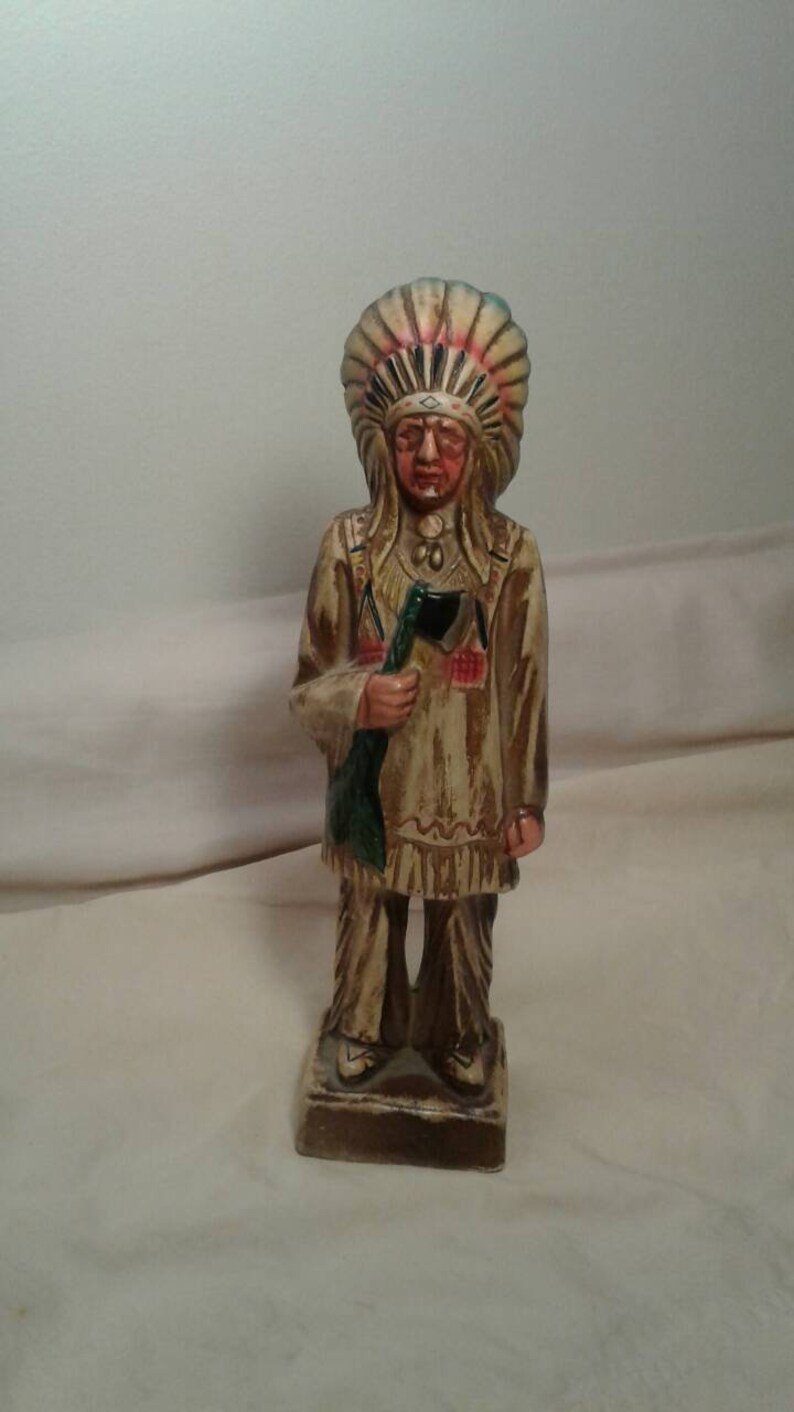Vintage Native American Statue Vintage Indian Ceramic Figurine Etsy