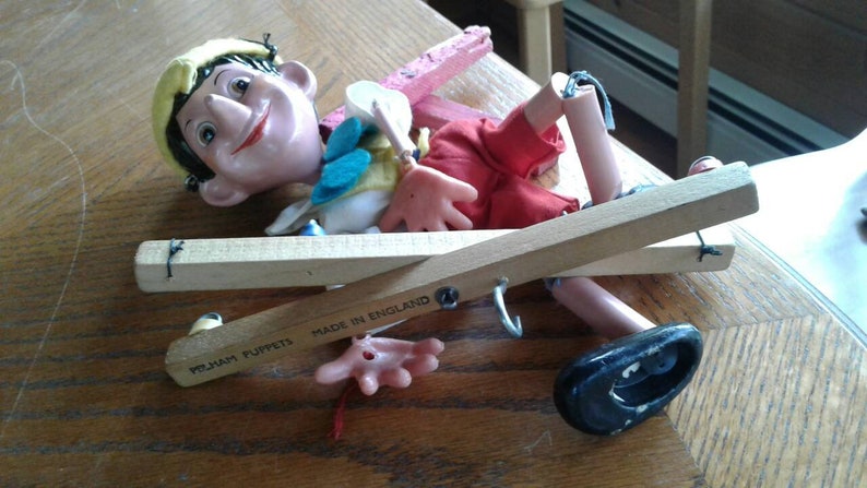 Antique Pinocchio Puppet Antique Pelham Puppets Antique Disney Toy Vintage Disney