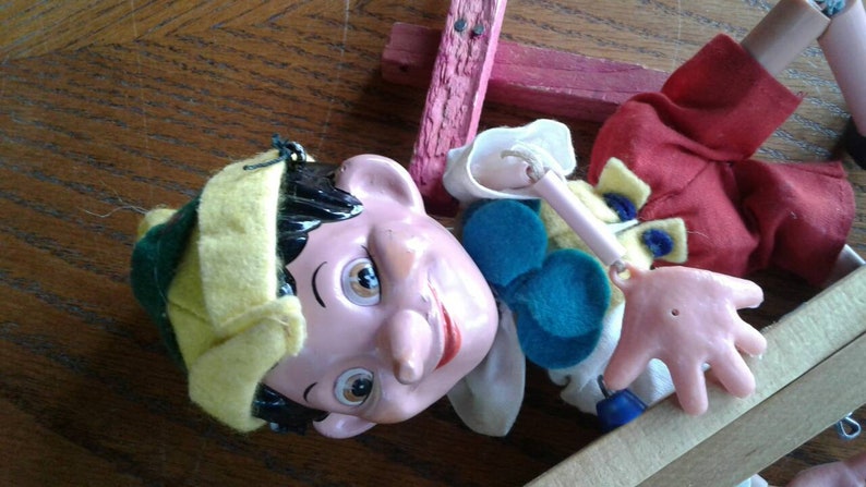Antique Pinocchio Puppet Antique Pelham Puppets Antique Disney Toy Vintage Disney