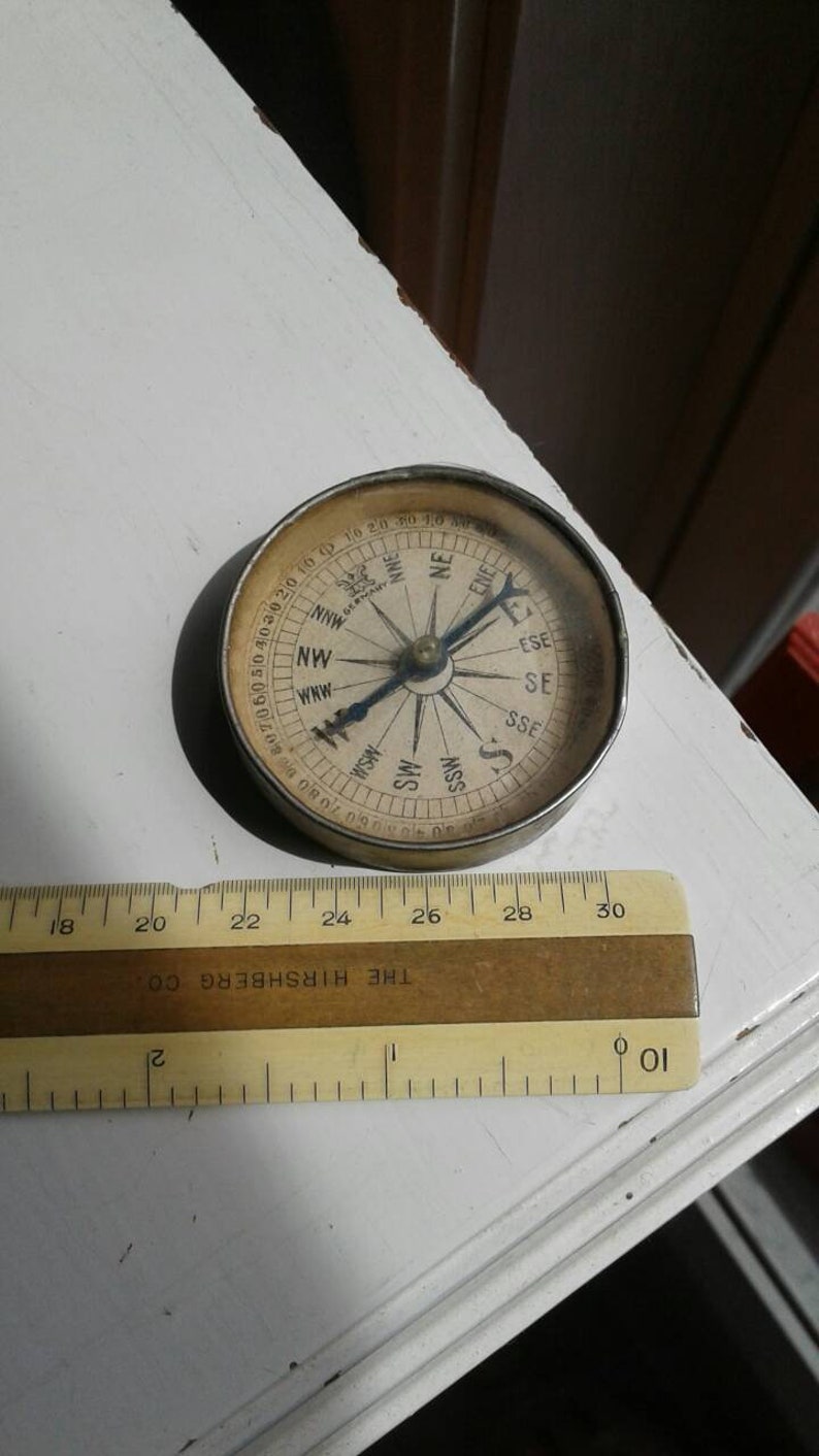 Antique Compass Made in Germany Antique Gauge Brass Antique Etsy
