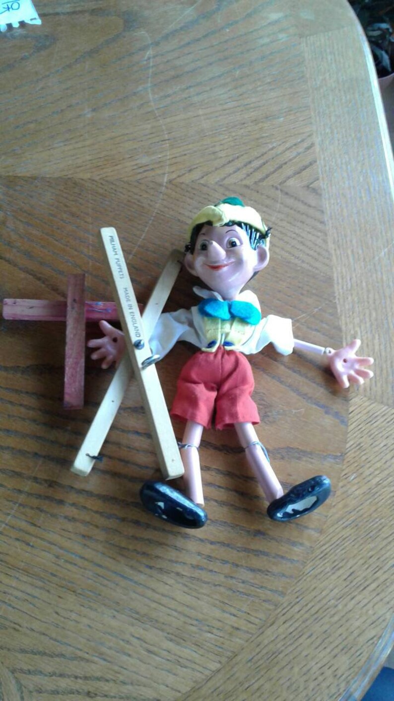 Antique Pinocchio Puppet Antique Pelham Puppets Antique Disney Toy Vintage Disney