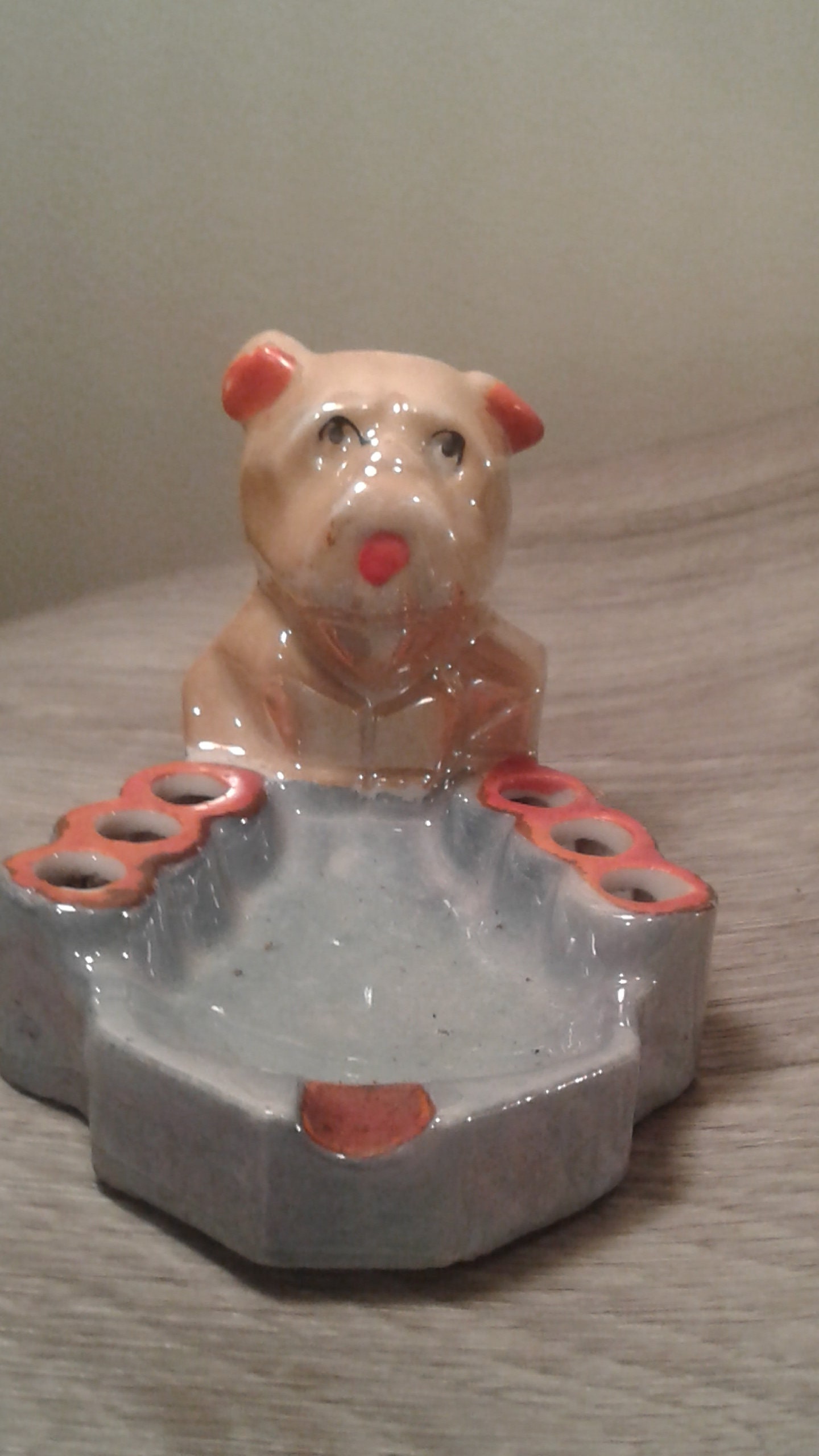 Vintage Bulldog Ashtray Antique Dog Japan Etsy