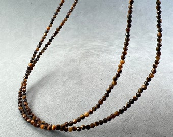 Collier Perles En Verre Marron Fait Main - Pendentif Bouddha En étain - Longueur 20 Pouces (~51 Cm) - NEUF Sans Emballage