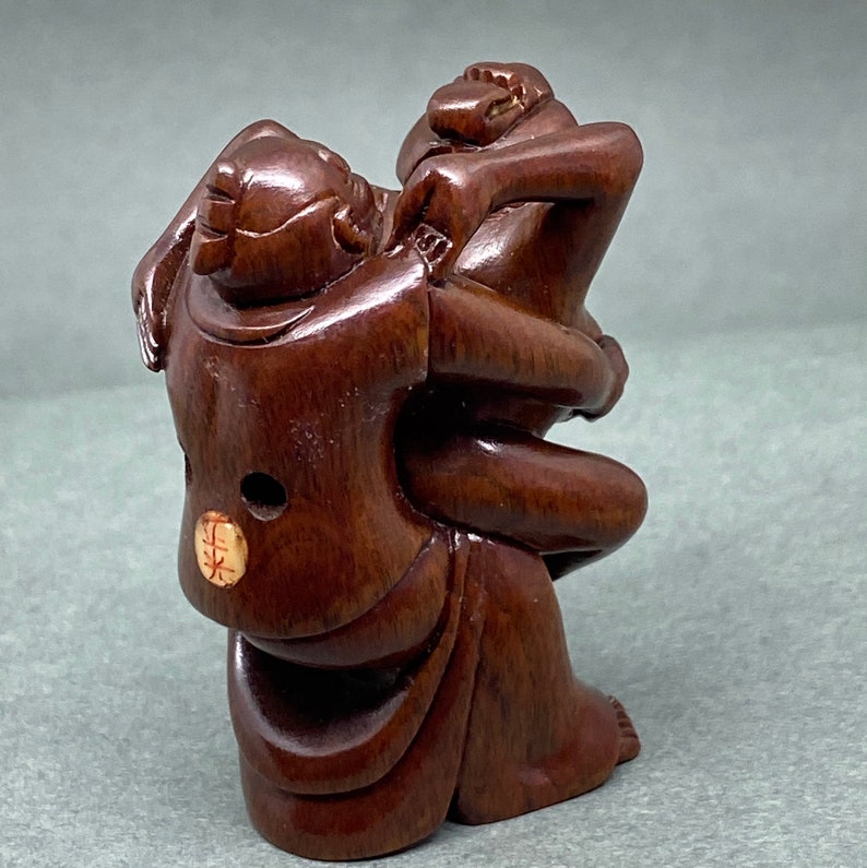 very rare Hand carved Boxwood erotic figure