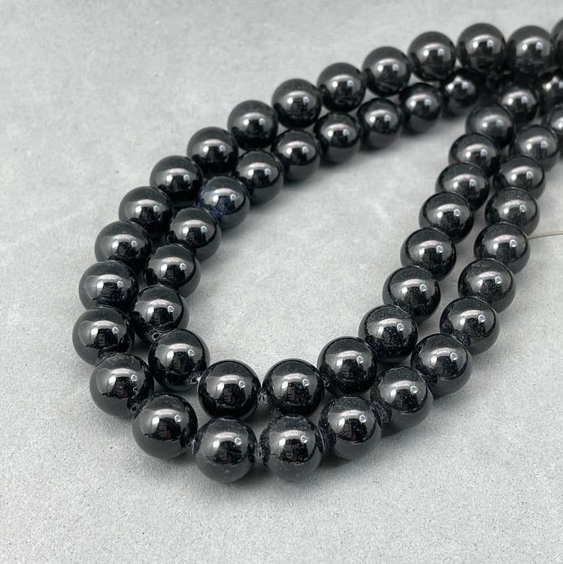 Beading essential: one strand of dyed black jade bead vintage jade bead dyed natural jadeite Dyed jade bead real stone bead