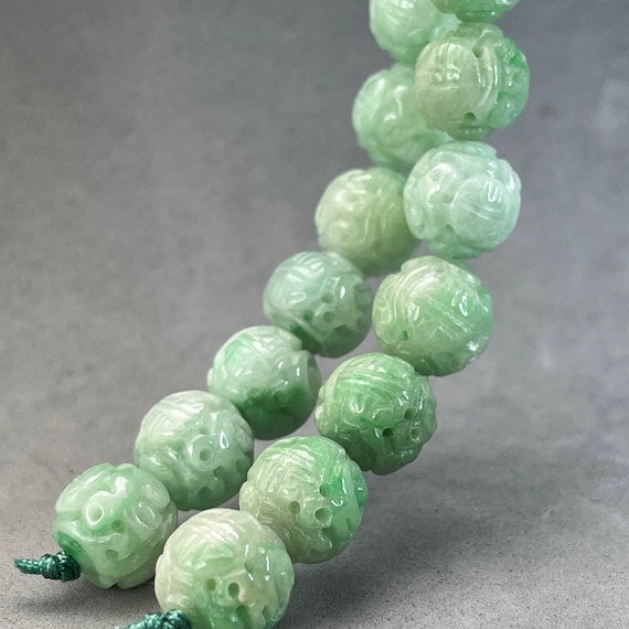 Jade Carving 1 Hand Carved Natural Color Jadeite Bead Carved With Dragon and Longevity Symbols Jade Dragon Bead Natural Color Fei Cui Etsy Canada