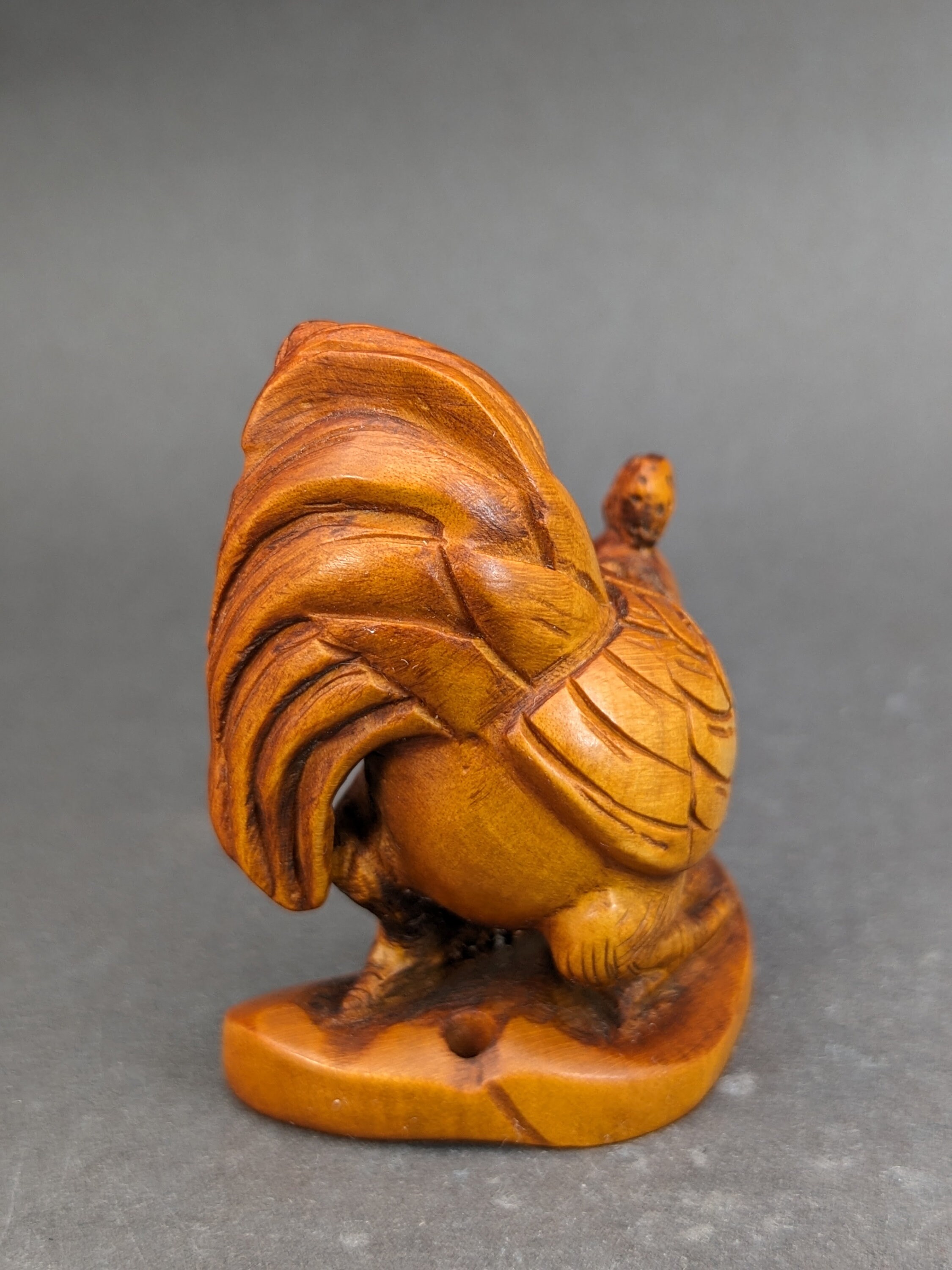 木製鶏の彫刻 (新品) 旭川クラフト K-WOOD K-ウッド 夢九鳥 S-40 国産クラフト 木製