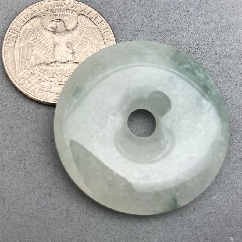 green jadeite donut natural color jadeite donut 1 Hand polished green jade donut