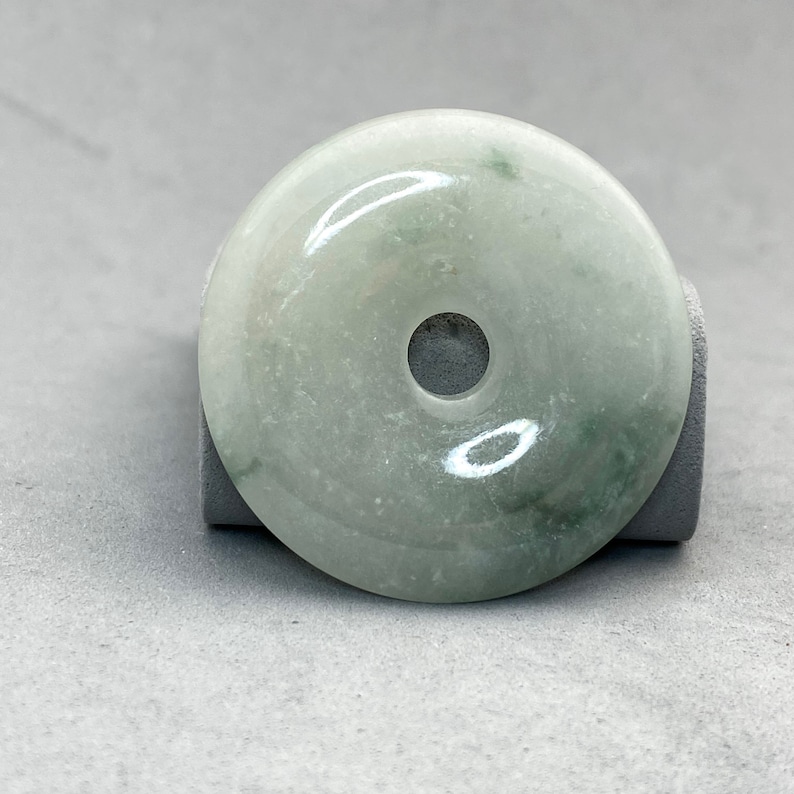 green jadeite donut natural color jadeite donut 1 Hand polished green jade donut