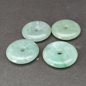 Jade carving: One hand polished natural color jadeite donut, lavender jade donut, translucent, well polished, symbol of prosperity