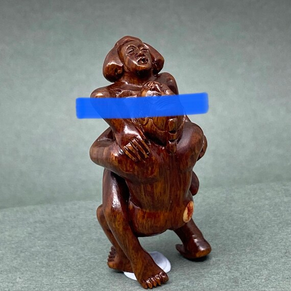 very rare Hand carved Boxwood erotic figure