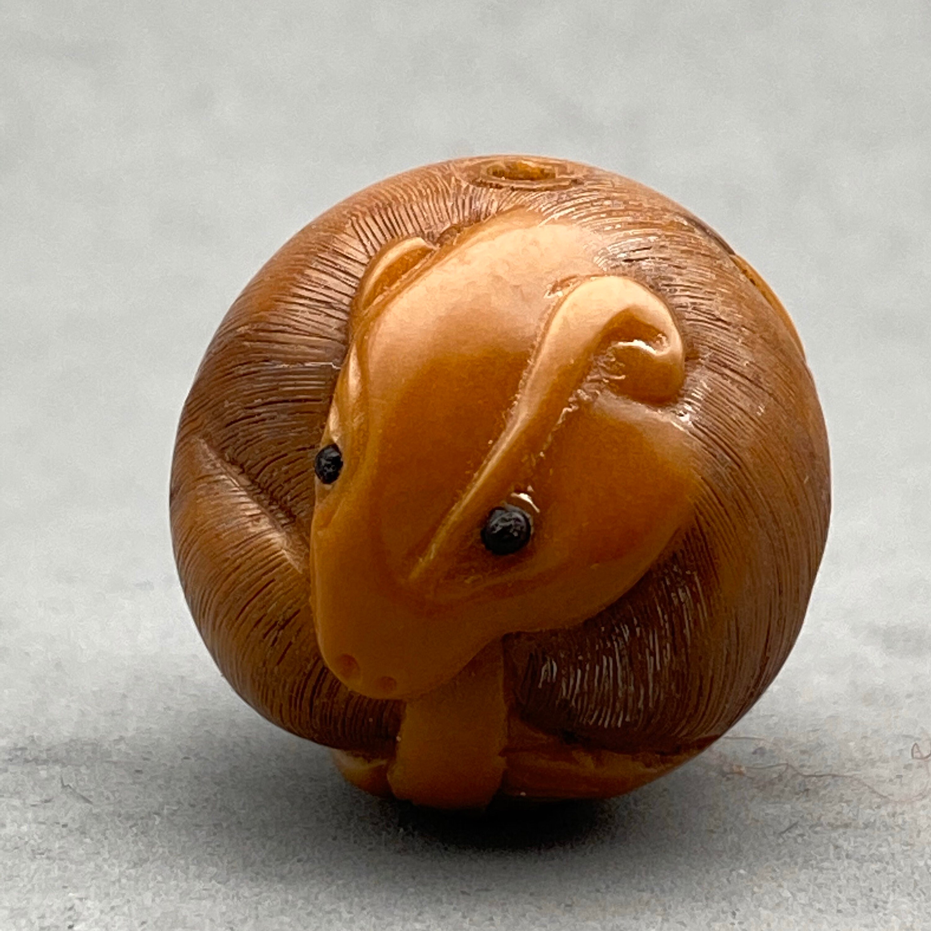 1 Hand Carved Tagua Nut Rat Netsuke, Hand Carved Phytelephas 1 Hand Carved Tagua Nut Rat Netsuke, Hand Carved Phytelephas