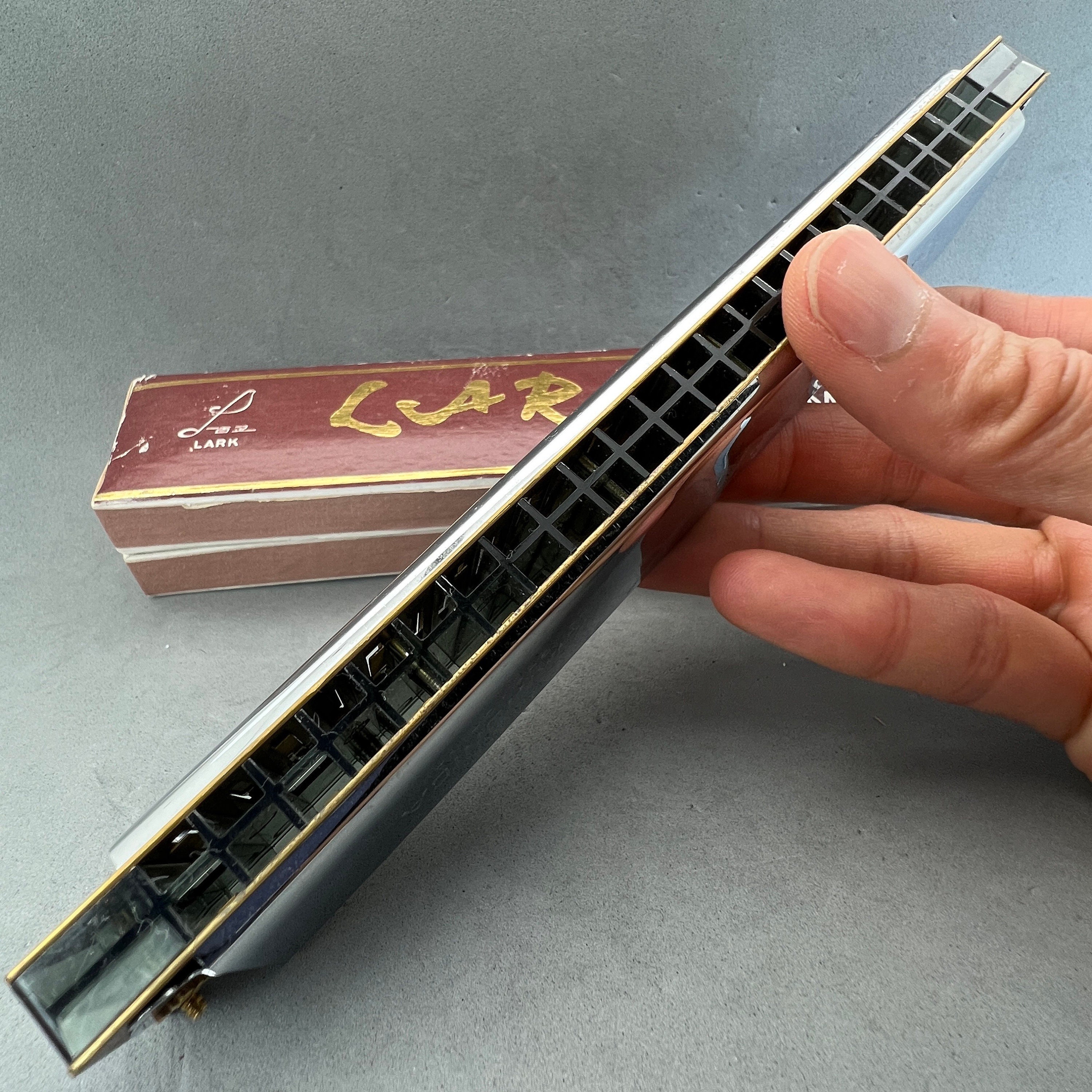 Estate Sale: Vintage Lark Brand Harmonica in Its Original