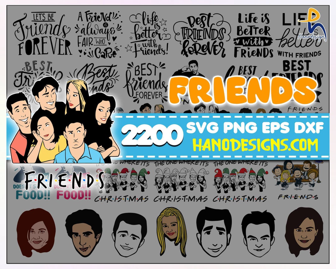 Friends Png Frinds Svg, Layered Files, Cricut Svg Files, Svg Bundle ...