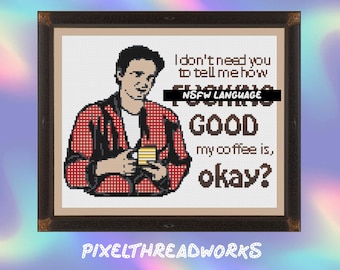 Gourmet Coffee - Pulp Fiction Cross Stitch *PDF PATTERN*