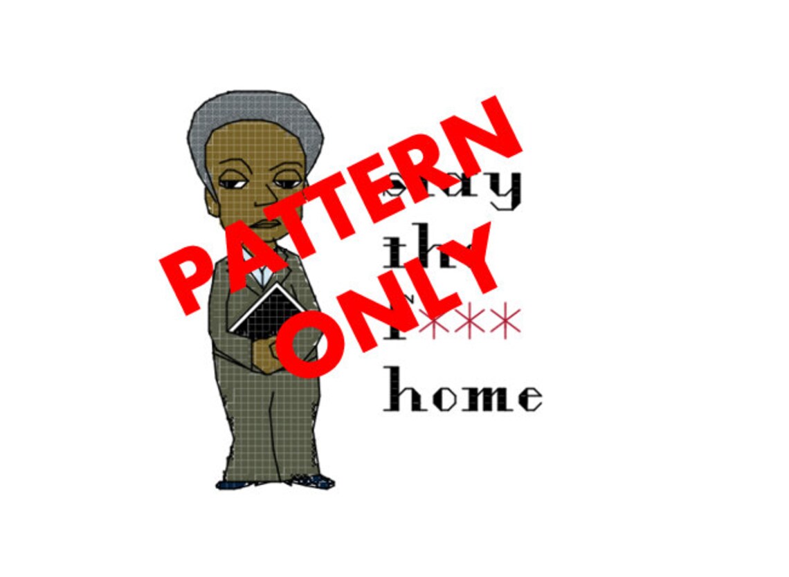 Lori Lightfoot Stay Home Cross Stitch PATTERN ONLY Etsy
