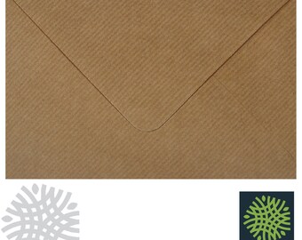 5" x 7" Brown Ribbed Kraft 100gsm Envelopes - 133mm x 184mm - Premium Quality