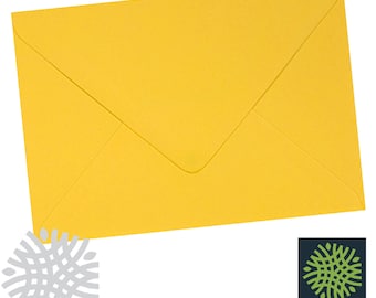 May include: A bright yellow envelope with a standard flap.
