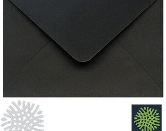 5" x 7" Black 100gsm Envelopes - 133mm x 184mm - Premium Quality