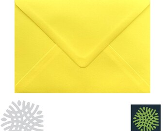 50 x C6 Daffodil Yellow 100gsm Envelopes - 6 x 4" - 114 x 162mm - Premium Quality - Crafting, Cardmaking, Invites