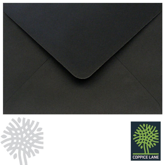 C5 A5 Black 100gsm Premium Quality Gummed Envelopes - 162 x 229mm - 6 x 9 inches