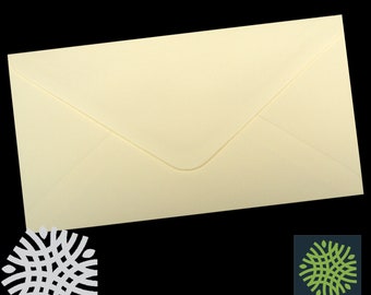 DL Ivory 100gsm Envelopes - 4 x 8" - 110 x 220mm - Premium Quality