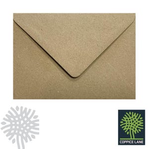 May include: A brown paper envelope with a textured surface. The envelope is made from recycled paper and is ideal for sending letters or cards.