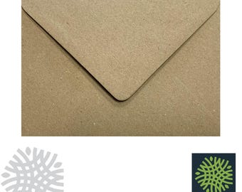 50 pack x C6 Recycled Brown Fleck Kraft 100gsm Envelopes - 6 x 4" - 114 x 162mm - Premium Quality - Crafting, Cardmaking, Invites