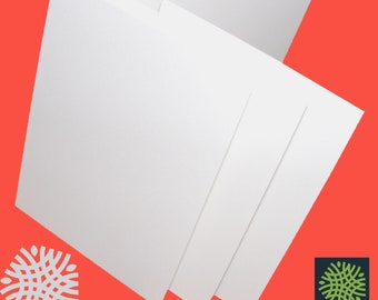 A6 White Trade Card Blanks Only - 225gsm - Flat & Pre Scored for Printing Cards