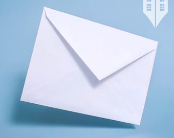 White c6 envelopes 100gsm, 114 x 162 mm Envelope 4.49 x 6.38 inches, premium quality smooth finish Standard White Envelope Wedding Invites