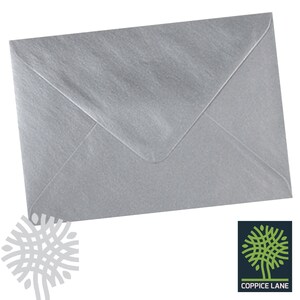 C6 Metallic Silver 100gsm Envelopes - 6 x 4" - 114 x 162mm - Premium Quality
