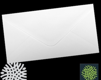 DL White 100gsm Envelopes - 4 x 8" - 110 x 220mm - Premium Quality