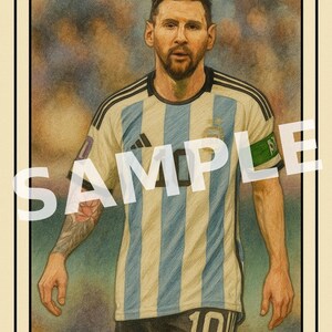 Descarga tarjetas vintage A6 de leyendas del fútbol argentino. Impresiones y tarjetas. Messi, Maradona, Agüero, Martínez, Kempes y más… 15 tarjetas en total.