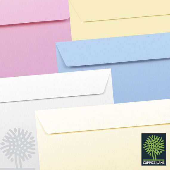 C5 Peel & Seal 120gsm Envelopes - Pastel Colours - 9 x 6" - 229 x 162mm - Premium Quality