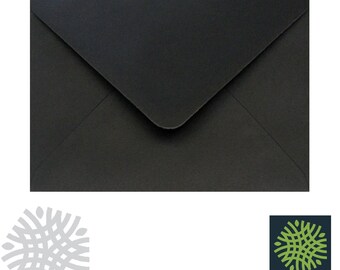 50 pack x C6 Black 100gsm Envelopes - 6 x 4" - 114 x 162mm - Premium Quality - Crafting, Cardmaking, Invites