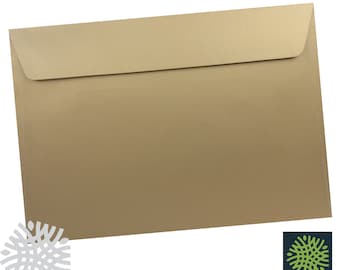 C5 Metallic Gold 120gsm Peel & Seal Envelopes - 9 x 6" - 229 x 162mm - Premium Quality