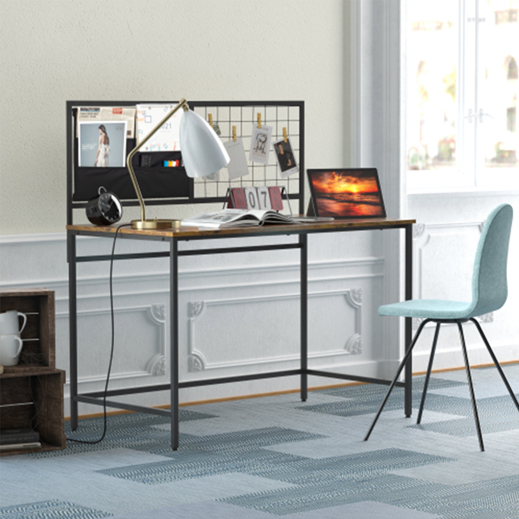 Escritorio de ordenador con bolsa de almacenamiento Escritorio | Etsy