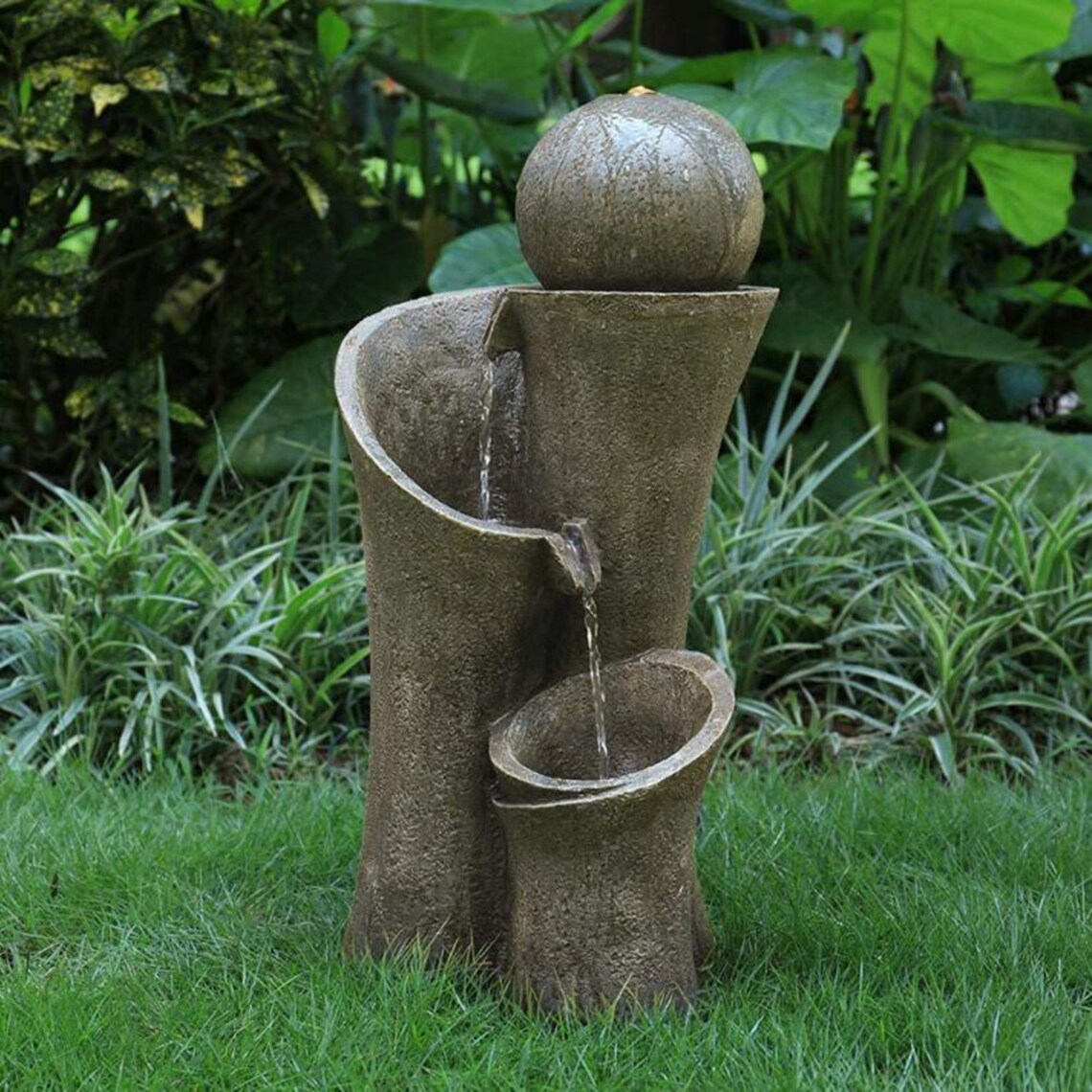 Patio Floor Fountain 24 High Indoor Outdoor Cascading Etsy