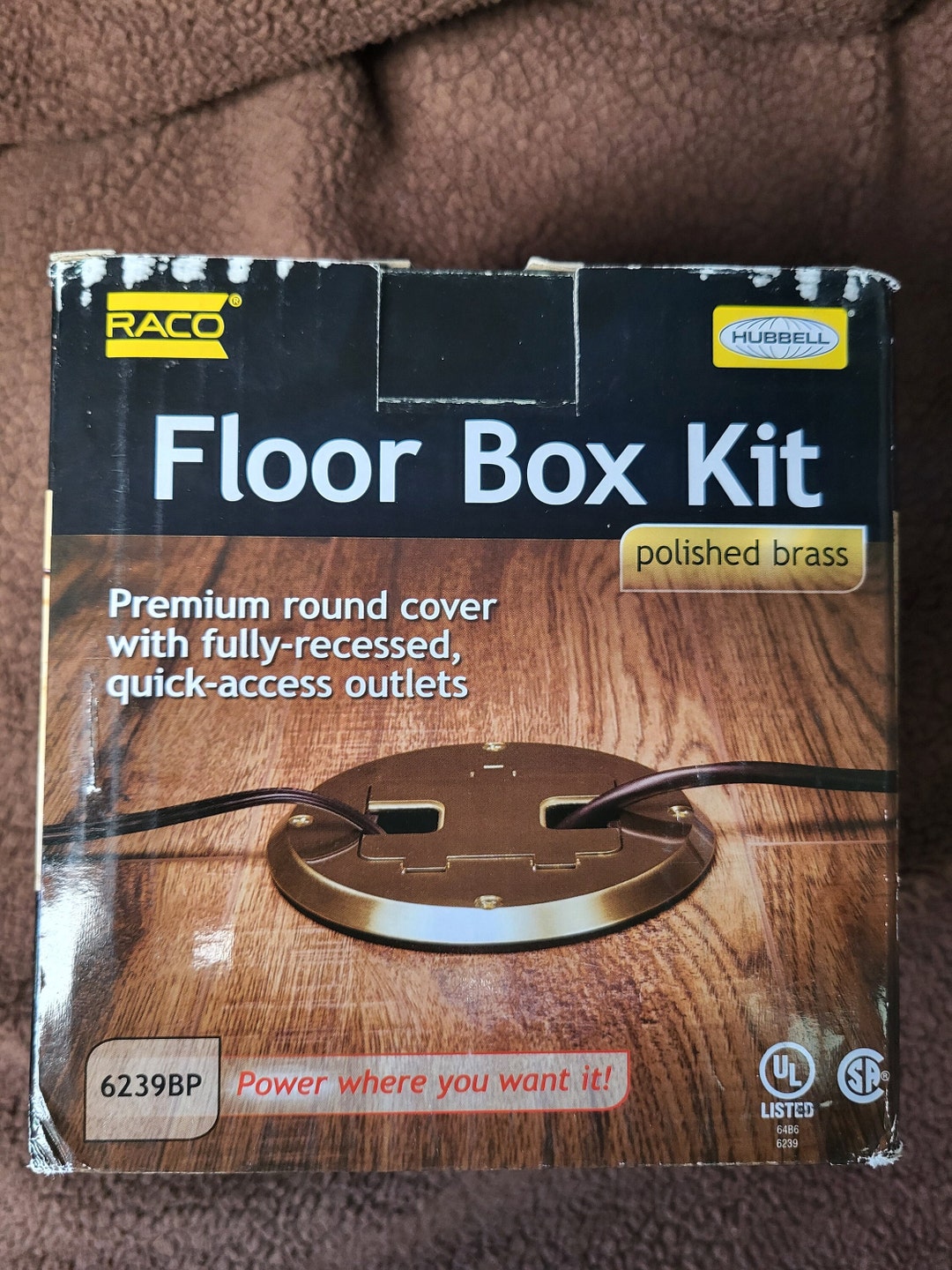 Outlet. Floor Box Kit, Brass. Etsy