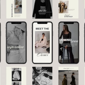 Aesthetic Instagram templates for brands, bloggers, and other female entrepreneurs. Customize the social media templates in Canva.