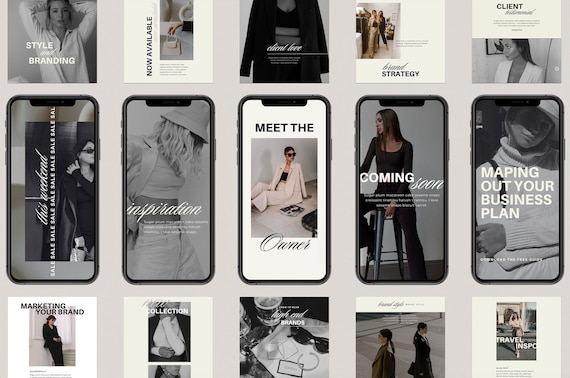 Aesthetic Canva Instagram Template | Modern Branding | Brand Kit | Social Media Bundle | Instagram Followers