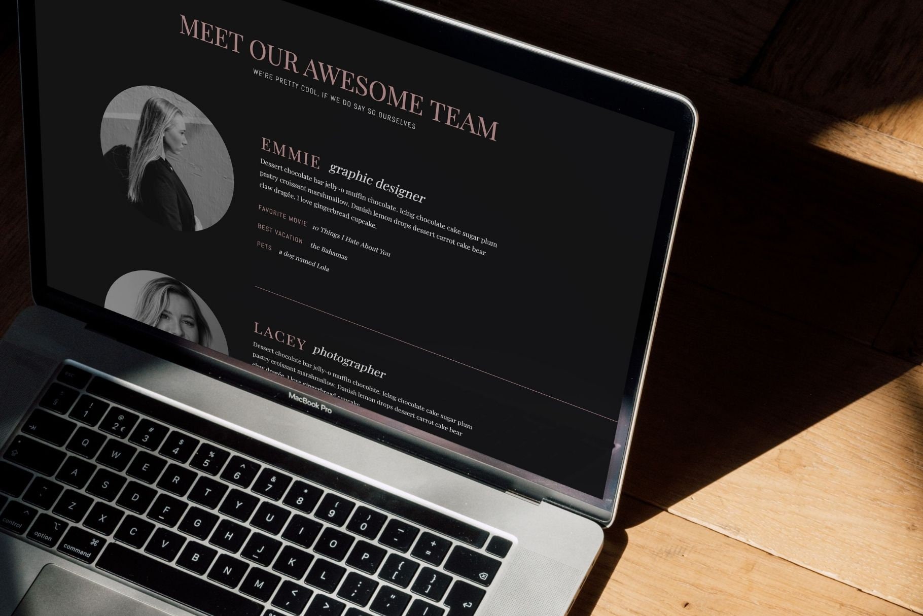 Meet the Team Showit Template Add-on Page | Web Page Design | Team ...