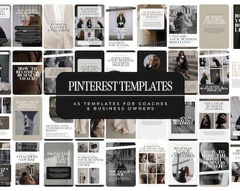 Modern Pinterest Templates for Business Coaches | Pinterest Marketing | Social Media Bundle | Pinterest Pins | Coaching Templates