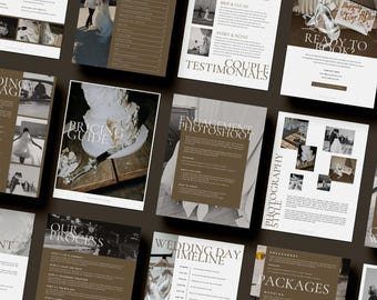 Wedding Photography Pricing Guide Template for Canva | Photographer Price List Brochure | Editable Magazine Style Photographer Packages