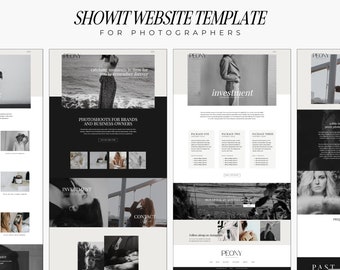 Photography Showit Template | Photography Website | Online Portfolio Layout | Photography Contract | Web Site Design | Custom Website