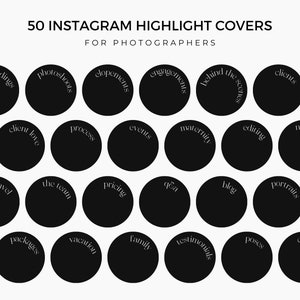 Instagram Highlight Covers for Photographers | Instagram Feed | Instagram Icon | Instagram Followers